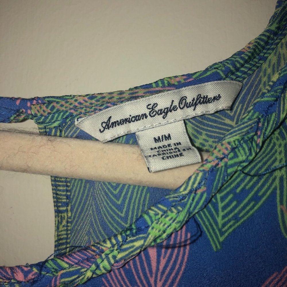 American Eagle Feather Blouse Open Back Medium - Picture 5 of 6
